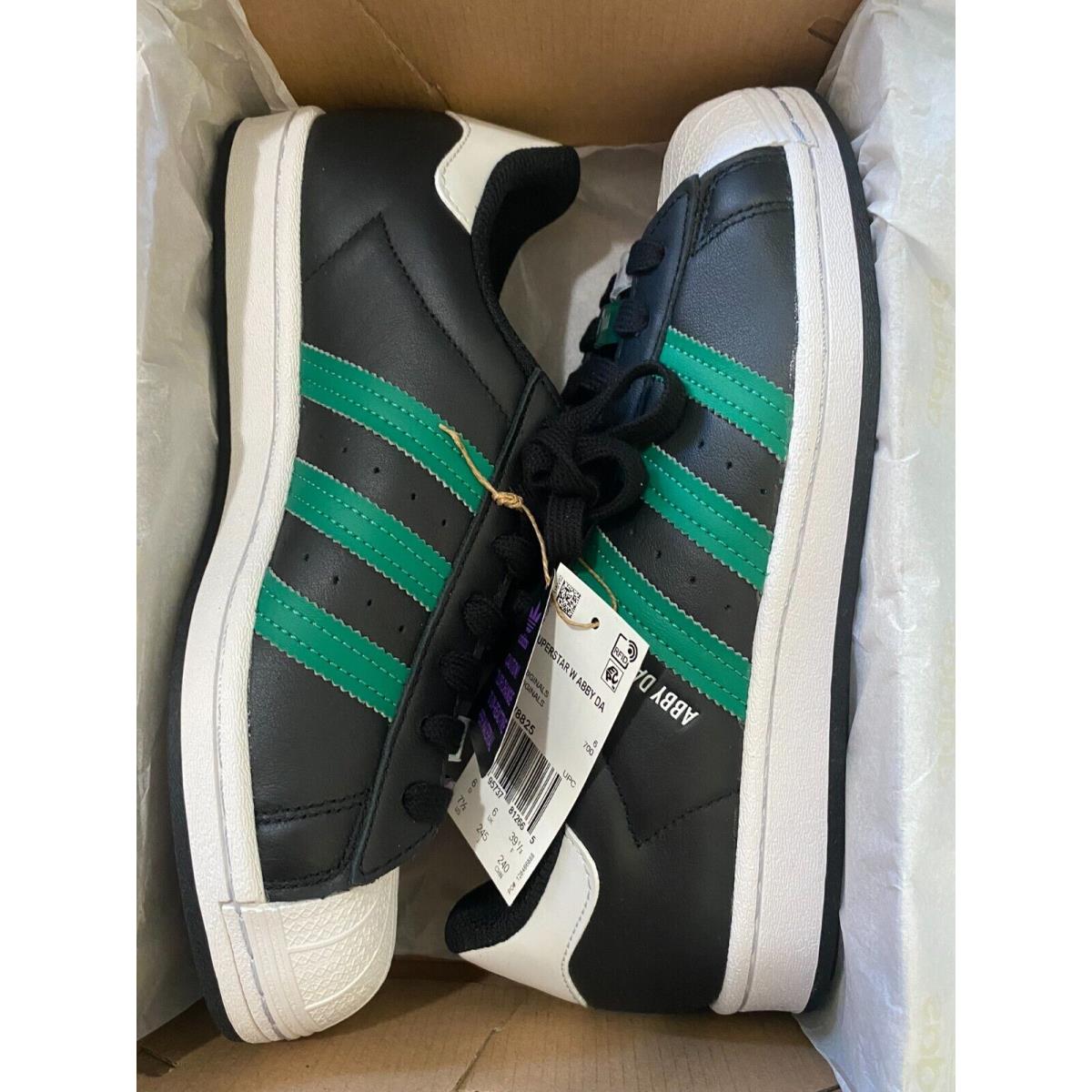 Adidas shoes SUPERSTAR - Core Black / Bold Green / Active 9