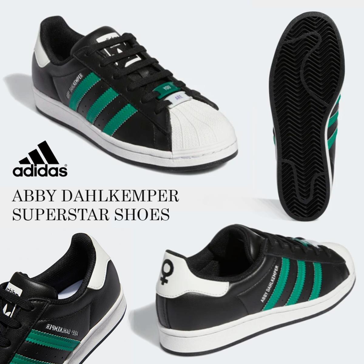 Adidas shoes SUPERSTAR - Core Black / Bold Green / Active 11