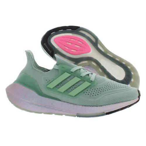 Adidas Ultraboost 21 Womens Shoes - Hazy Green/Hazy Green/Blue Oxide , Green Main