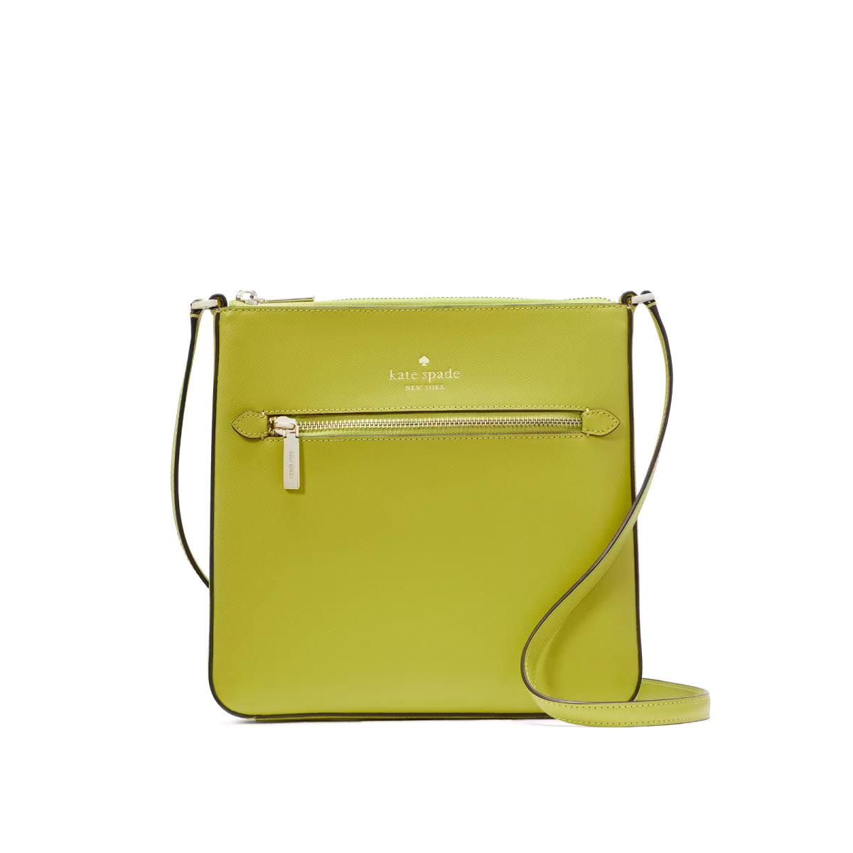 Kate Spade Sadie North South Fern Moss Saffiano Leather Crossbody Bag K7379