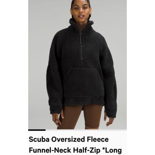 Lululemon Scuba Half Zip Fleece Xs/s Black
