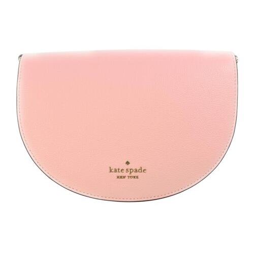 Kate Spade New York Crescent Flap Crossbody in Pebbled Leather Chalk Pink
