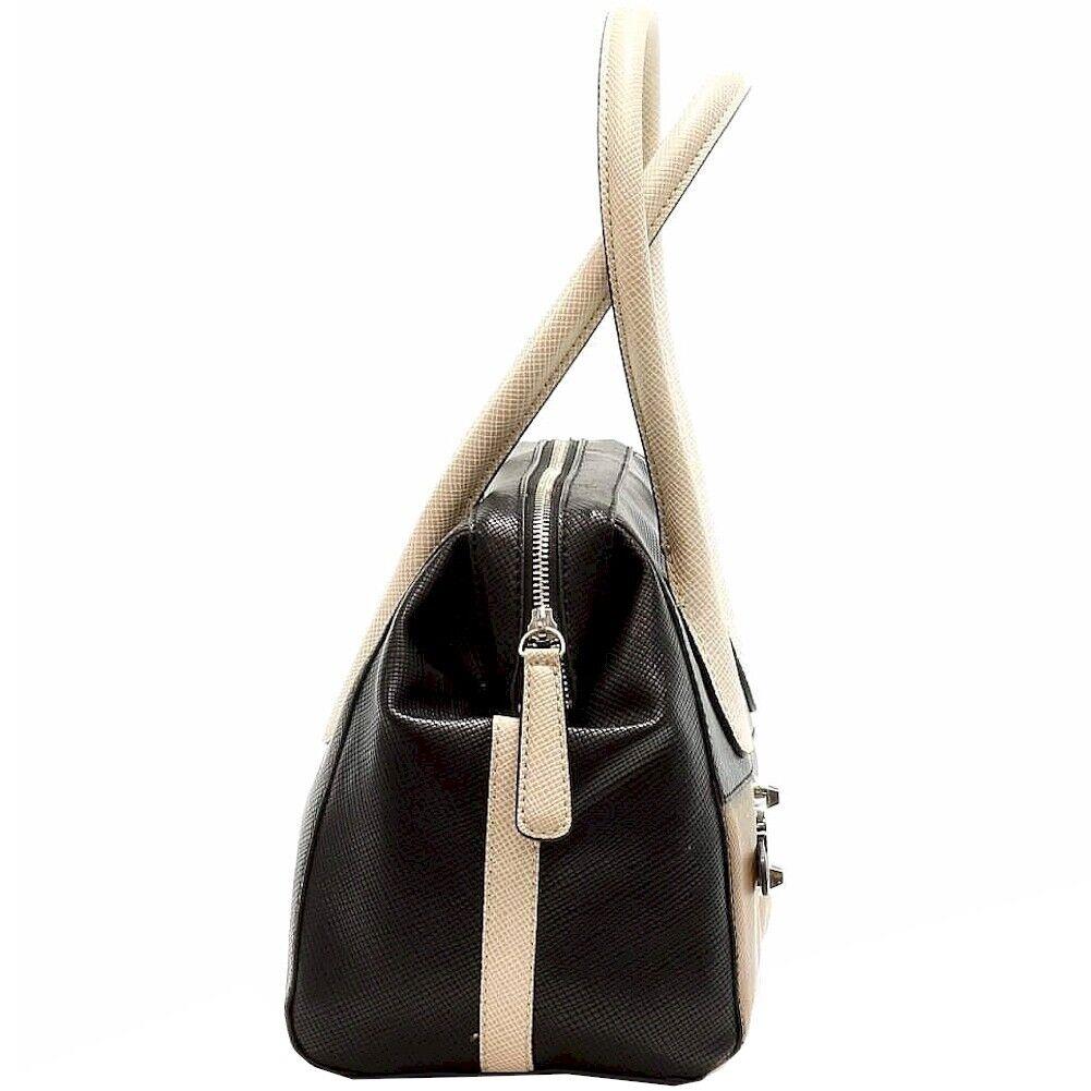 Guess Women`s Jonsi VD438709 Frame Satchel Handbag Black Multi