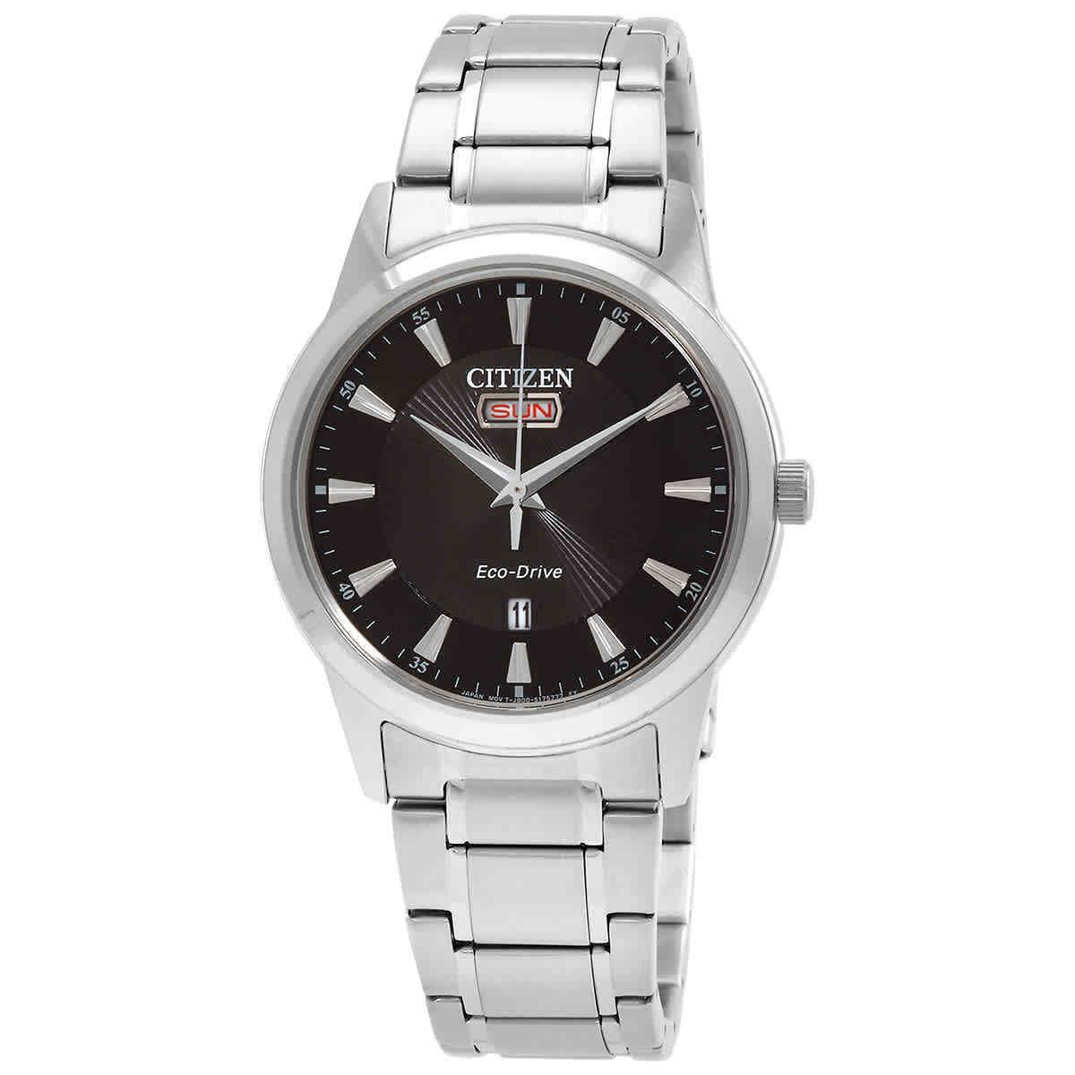 Citizen Eco-drive Black Dial Men`s Watch AW0100-86E