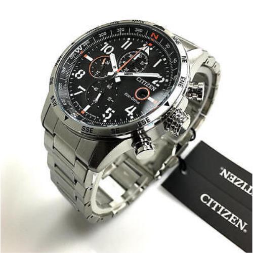 Men`s Citizen Aviator Chronograph Pilot Style Watch CA0790-83E