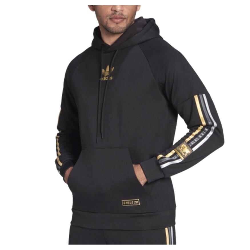 Men`s Adidas Originals Chile 20 Trefoil Hoodie Size Medium HD8294 Black