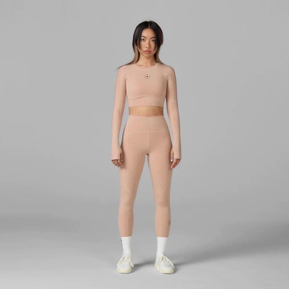 Adidas Stella Mccartney Yoga Outfit Womens Small Crop Long Sleeve Leggings Set 2