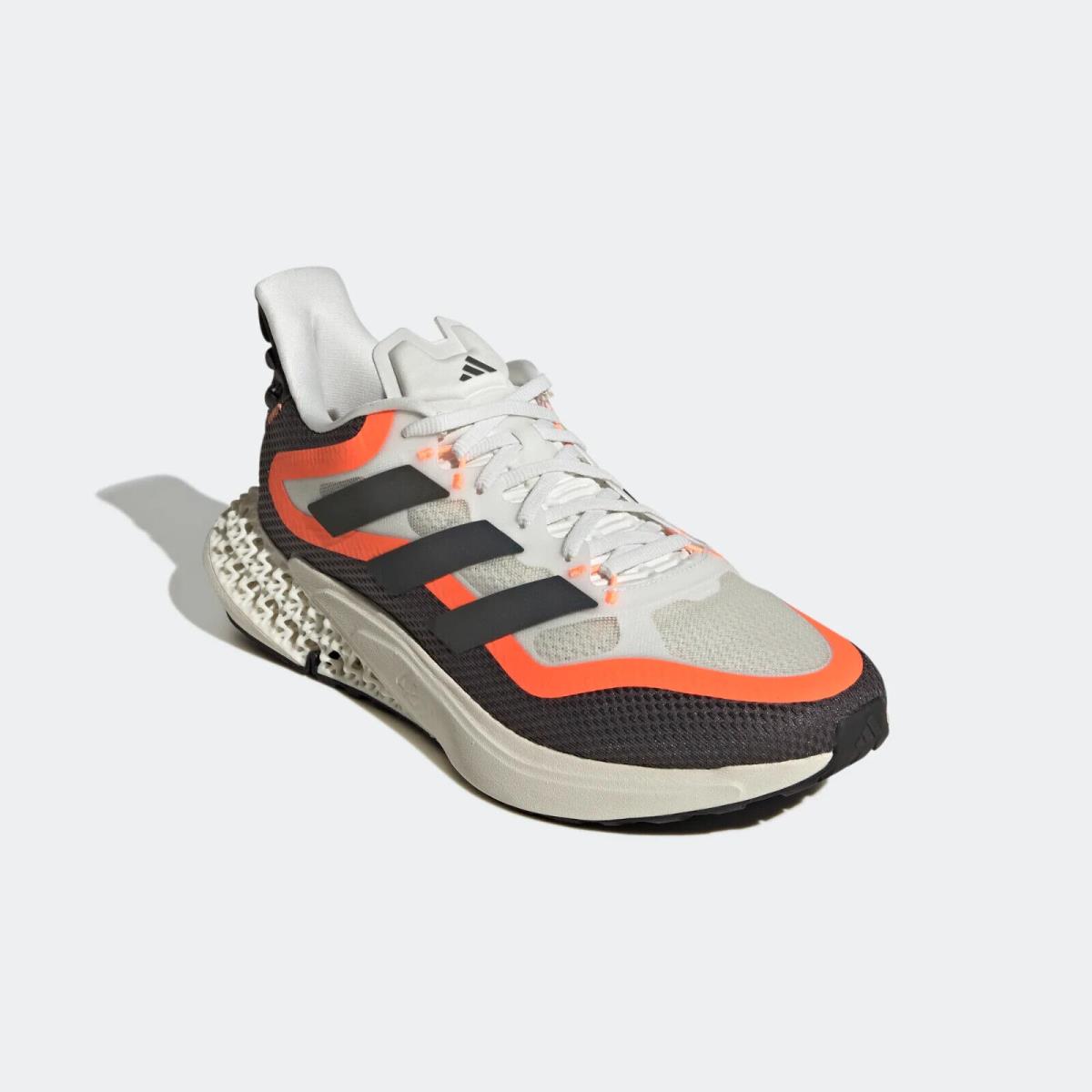 Adidas 4DFWD Pulse 2 Running Shoes White / Black / Orange Sz 9 GX9285