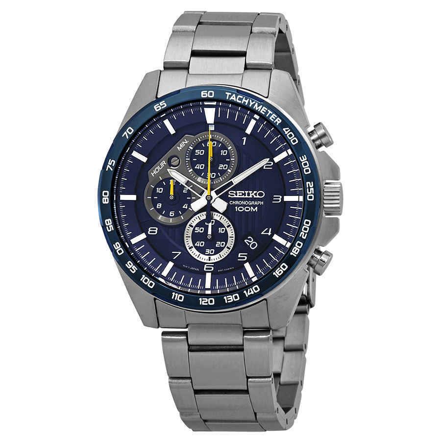 Seiko Motorsport Chronograph Blue Dial Men`s Watch SSB321P1