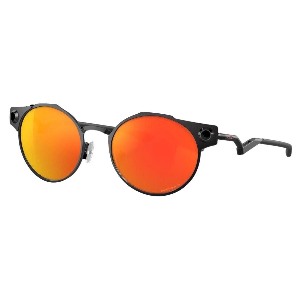 Oakley Sunglasses Deadbolt Satin Black w Prizm Ruby Polarized OO6046-07 50mm