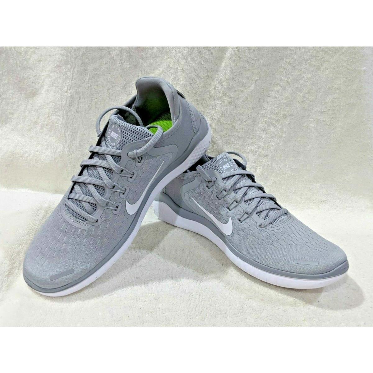 Nike Men s Free RN 2018 Wolf Grey wht Running Shoes Size 9 942836 003 9 SporTipTop