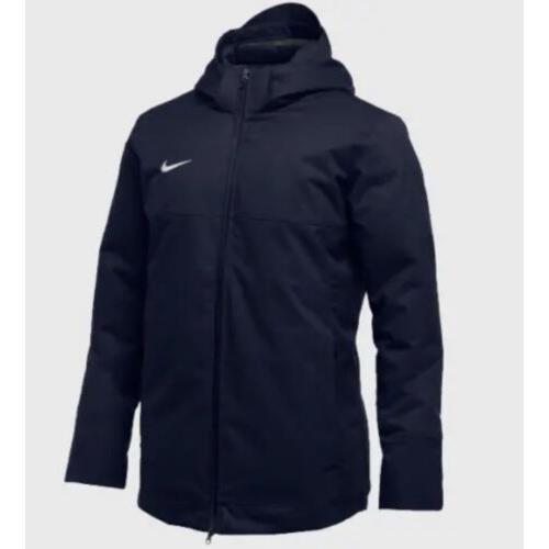 Nike Team Training Down Filled Coat Jacket Parka Size Xxs Navy Blue