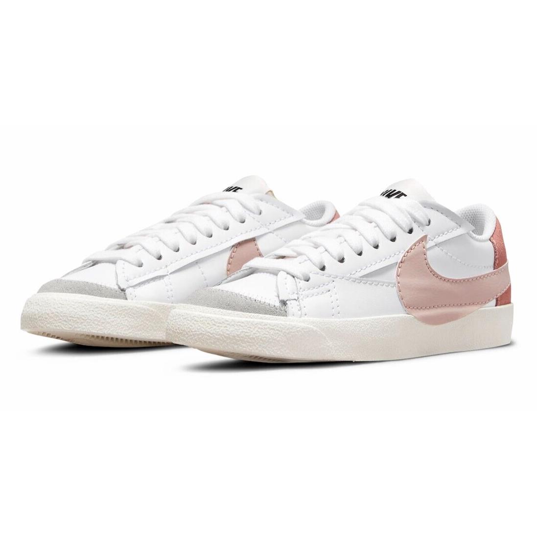 Nike Blazer Low `77 Jumbo Womens Size 8.5 Shoes DQ1470 102 White Pink/oxford