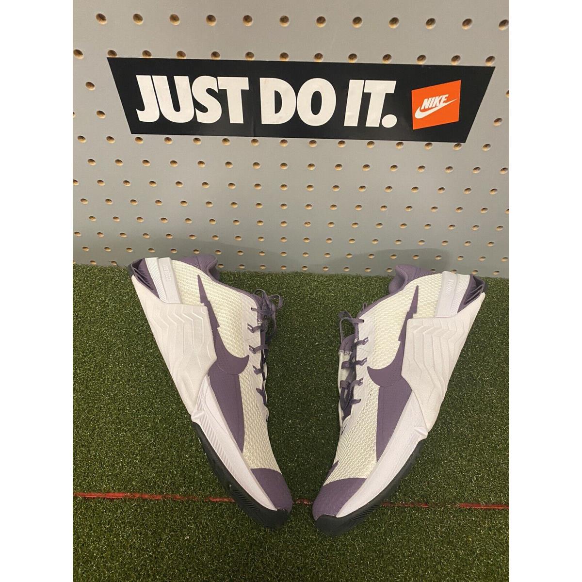 Nike Metcon 7 Nike ID Custom White Purple Womens Size 10 Crossfit Training Shoes