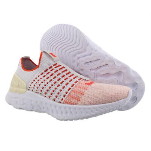 Nike React Phantom Run Fk 2 Womens Shoes Size 5.5 Color: Grey/orange/ivory