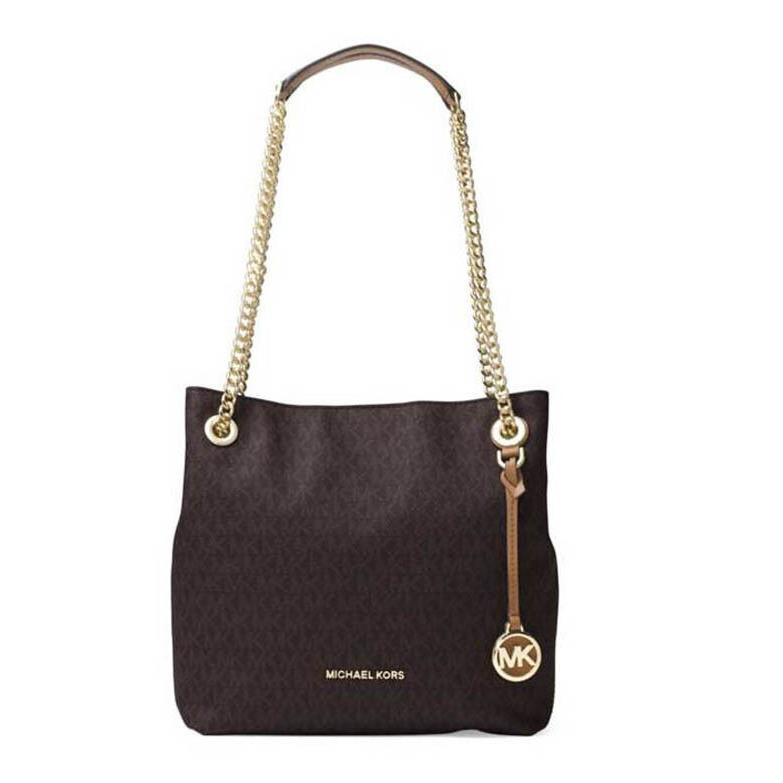 Michael Kors Brown Jet Set Chain Shoulder Strap Hobo Shoulder Bag Handbag