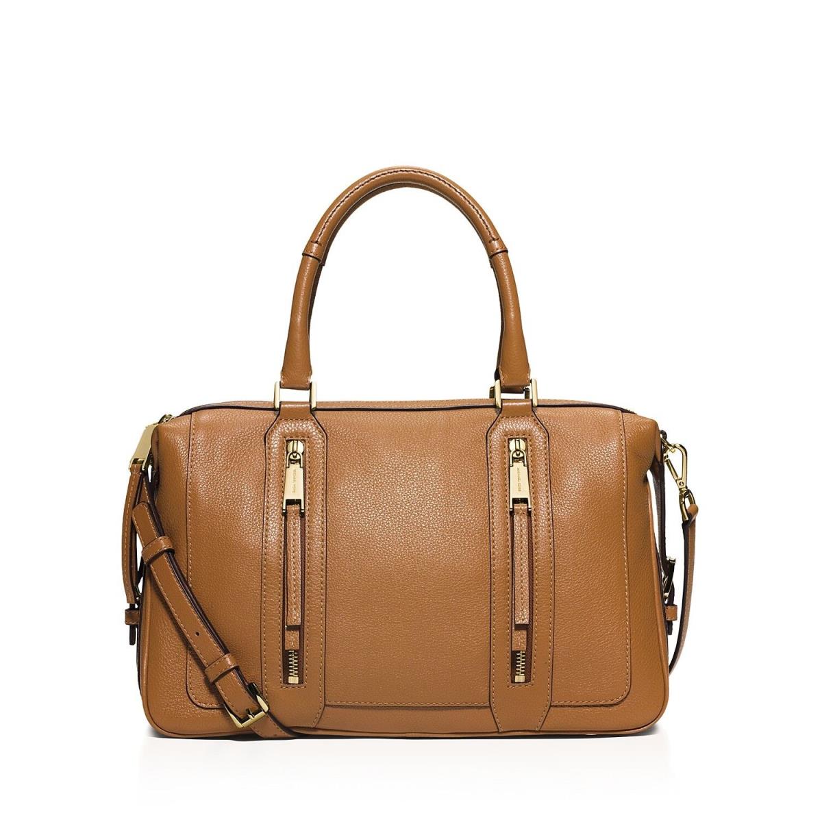 Michael Kors Large Julia Satchel Leather Handbag Acorn Non Outlet