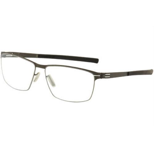 IC Berlin Men`s Eyeglasses Sven H. Graphite/black Full Rim Optical Frame 57mm