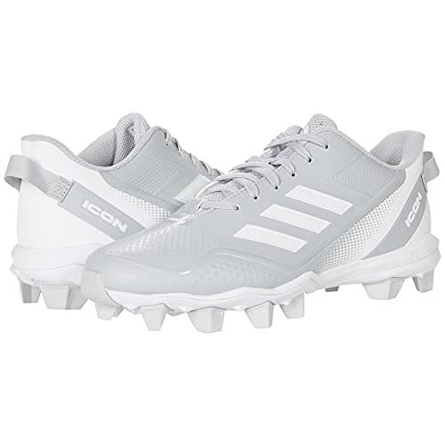 Adidas Men`s Icon 7 Md Baseball Shoe - Choose Sz/col Team Light Grey/White/Silver Metallic