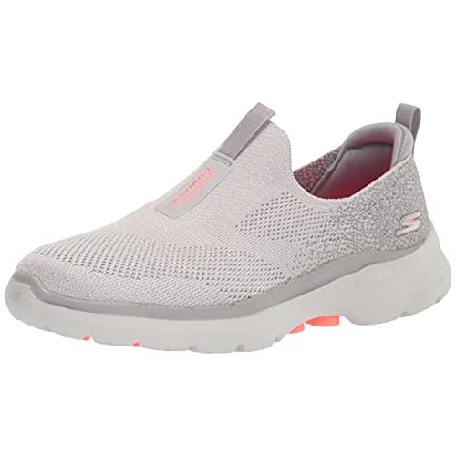 Skechers Women`s Go Walk 6-Glimmering Sneaker - Choose Sz/col Gray/Coral