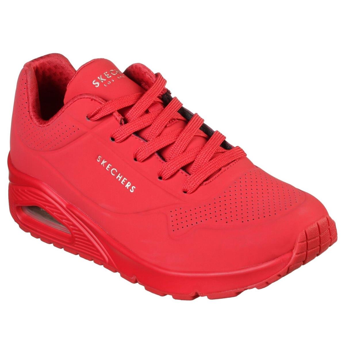 Women`s Skechers Stree Uno Stand on Air Casual Shoes 73690 /red Multi Sizes Red
