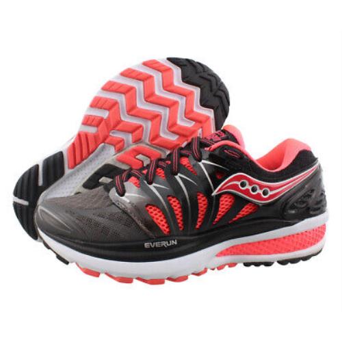 Saucony Hurricane Iso 2 Wide Womens Shoes Size 5 Color: Black/charcoal/coral