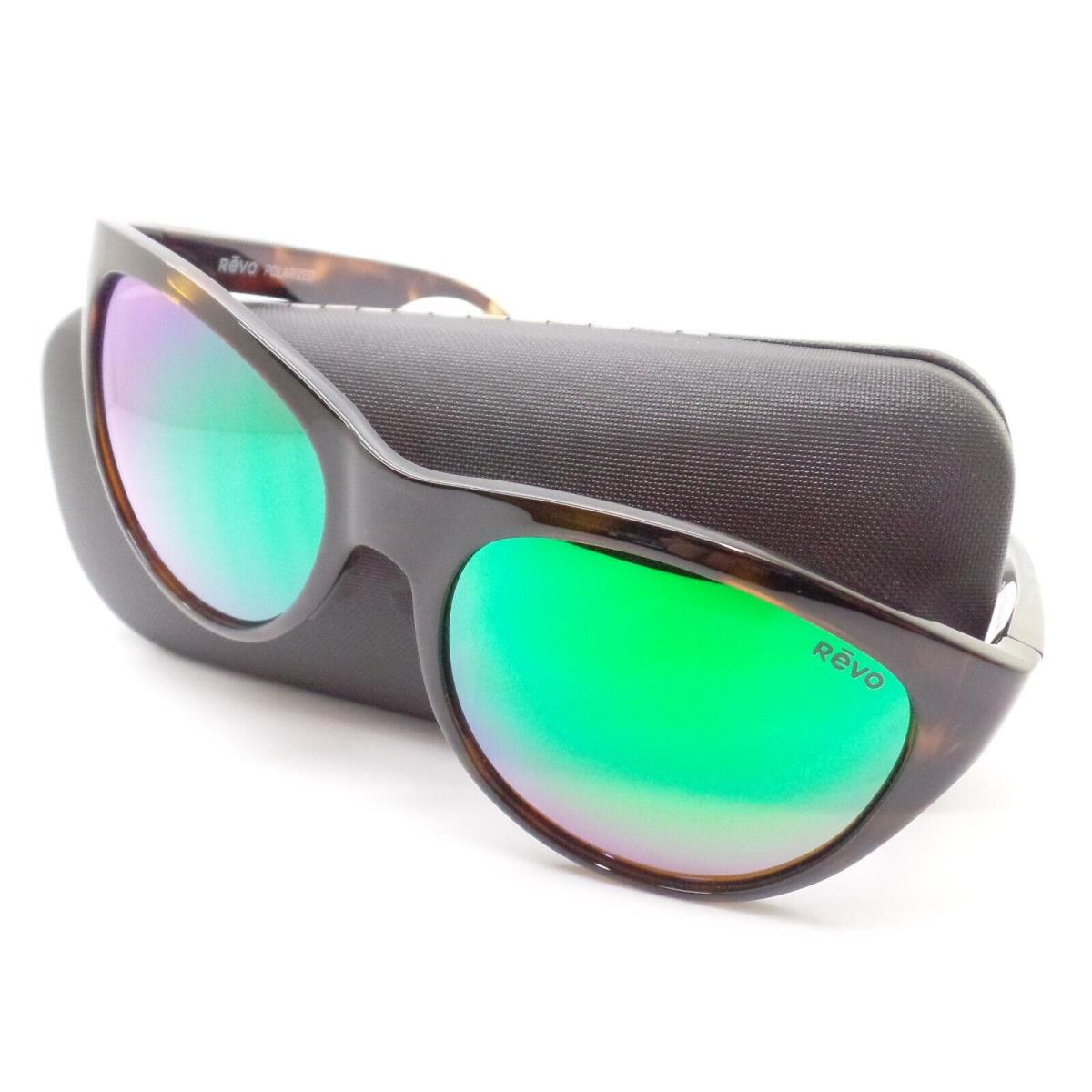 Revo Barclay Tortoise Green Water Polarized Mirror Sunglasses - Tortoise Frame, Green Water Lens