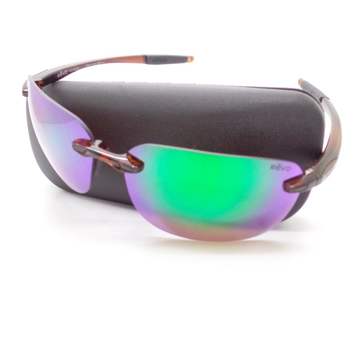 Revo Descend XL Brown Green Water Polarized Mirror Sunglasses - Frame: Brown, Lens: