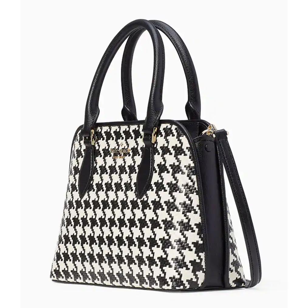 Kate Spade Darcy Small Satchel Crossbody Bag Shoulder Houndstooth Black  White - Kate Spade bag - 086075723716 | Fash Brands