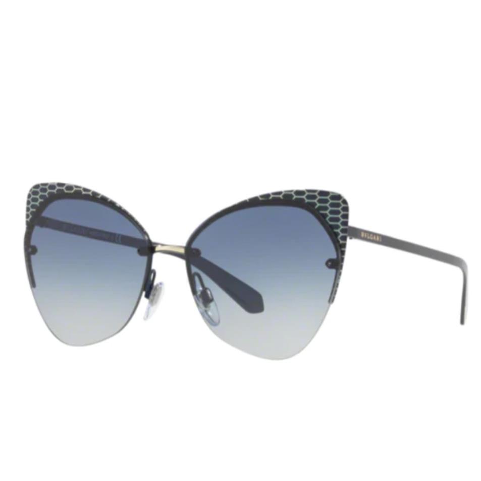 Bvlgari Sunglasses BV6096 2020/4L Gold Blue Frames Gray Lens 58MM