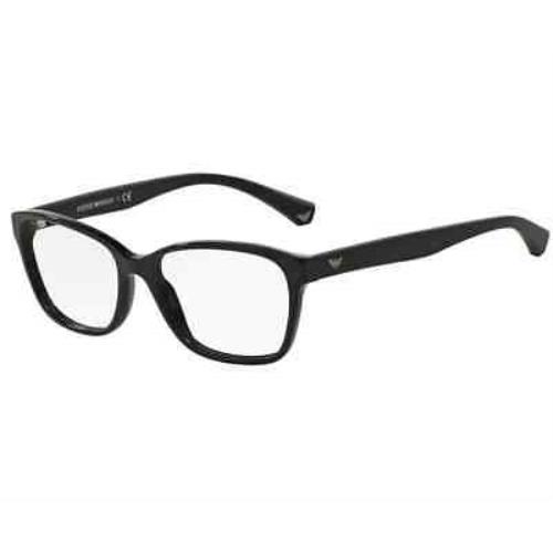 Emporio Armani Demo Square Ladies Eyeglasses EA3060 5017 54 EA3060 5017 54