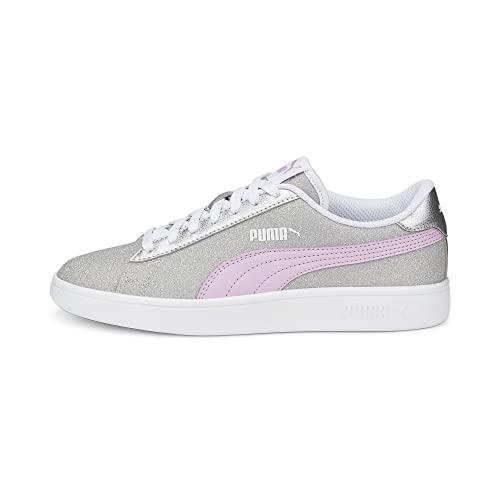 Puma Unisex-child Smash 2 Sneaker - Choose Sz/col Glitz Glam Silver-lilac Chiffon-white
