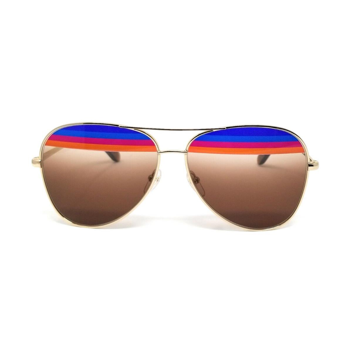 Salvatore Ferragamo Sunglasses SF172S 745 Shiny Gold/brown Multicolor Lens 60mm