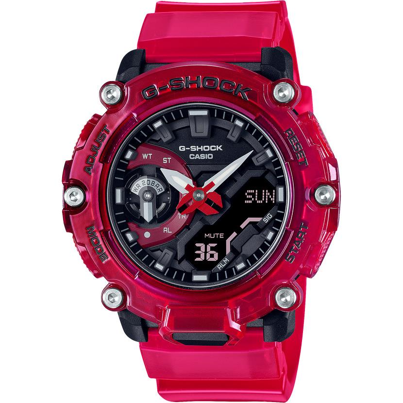 Casio G-shock Analog-digital Limited Edition Red Transparent Watch GA2200SKL-4A