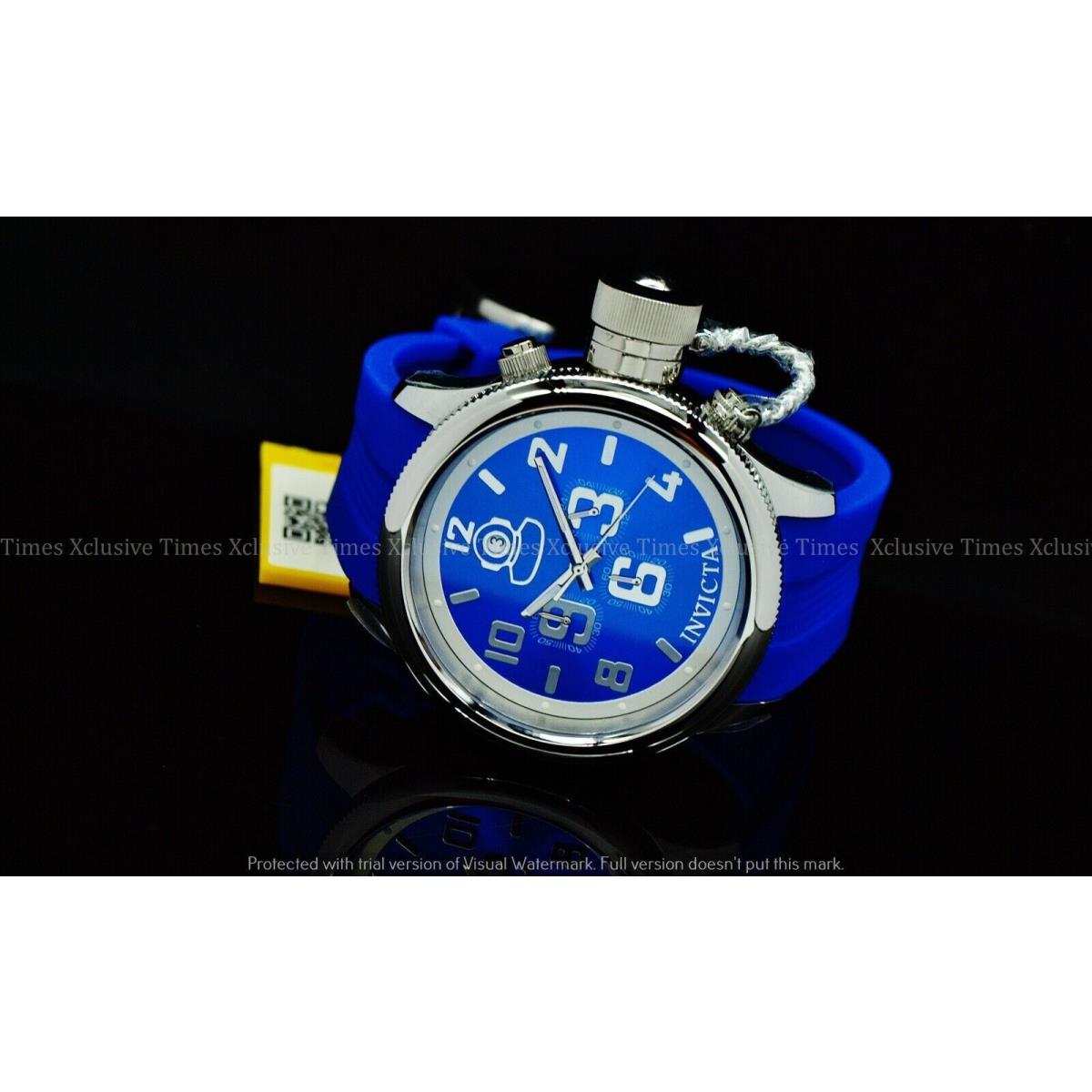 Invicta Men`s 52MM Classic Russian Diver 1959 Sunray Dial Chrono SS Strap Watch BLUE