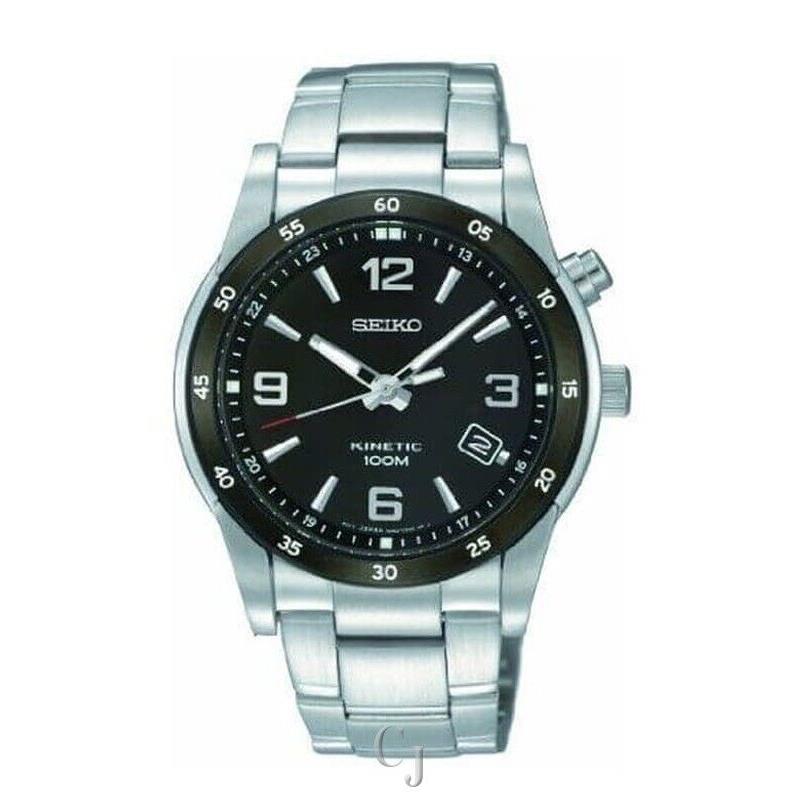 Seiko Kinetic Black Dial Men S Watch SKA505