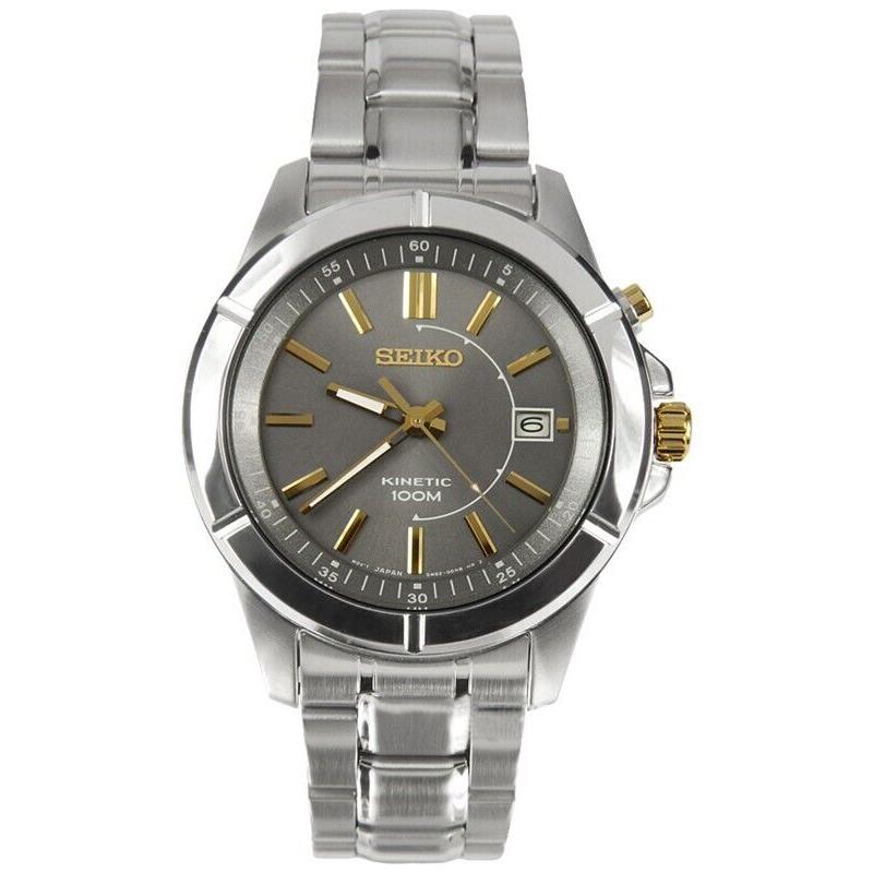 Seiko Kinetic Gray Dial Men S Watch SKA543