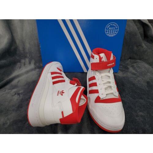 Adidas Forum Mid Originals Mens Shoes US 11 White Red GY5819