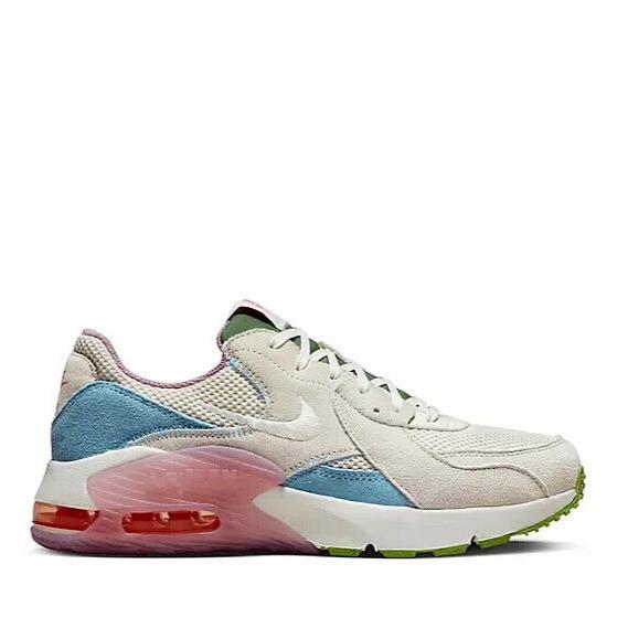 Women Nike Air Max Excee Running Shoes Size 9.5 White Pink Blue Grey CD5432 120 - White