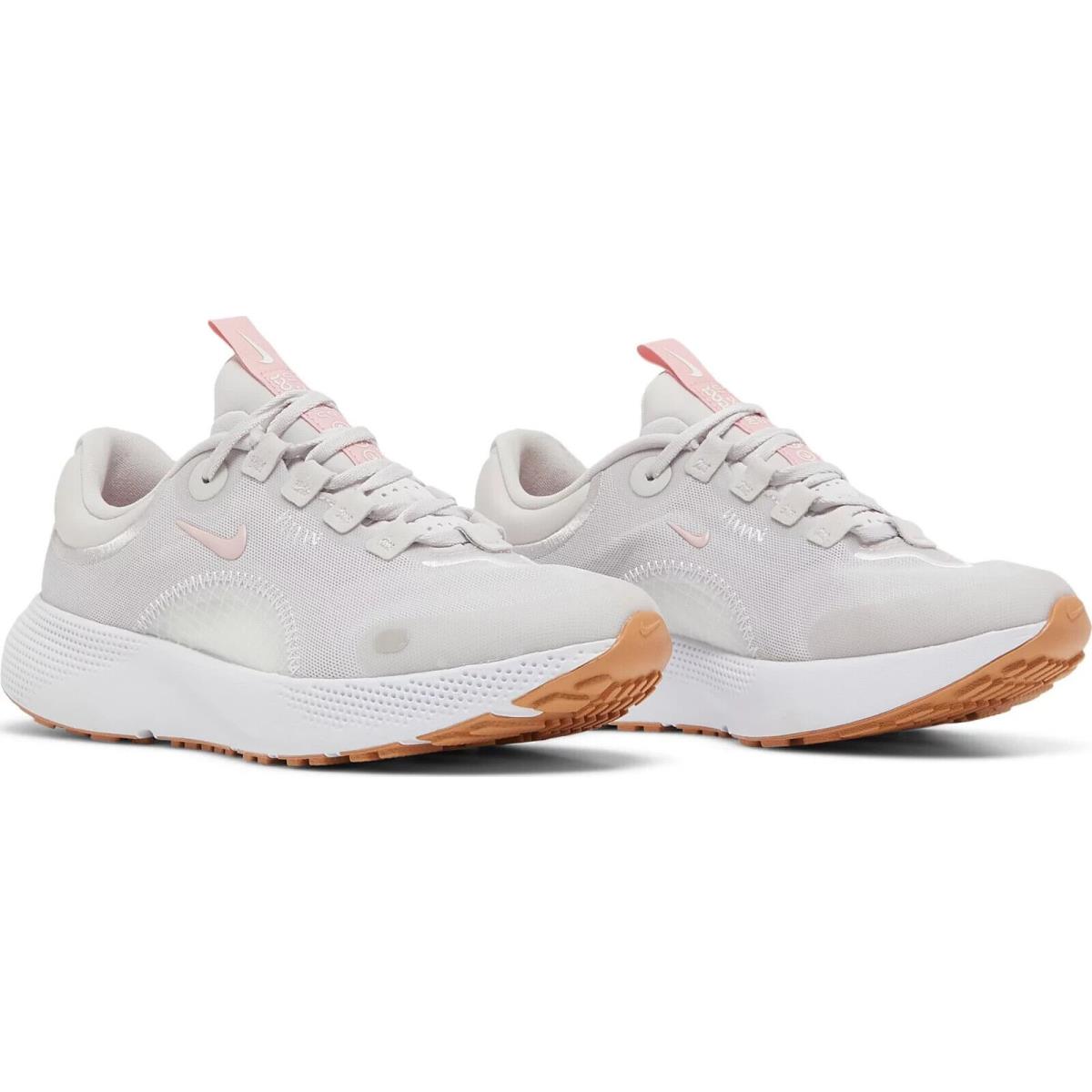 Nike React Escape Run Running Shoes White Grey Pink CV3817 003 - Size 8 Womens