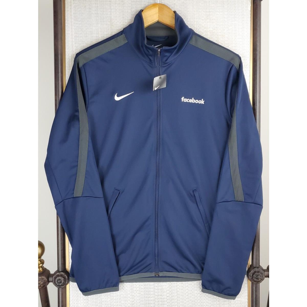 Nike x Facebook Womens Size Small Full Zip Performance Jacket Blue