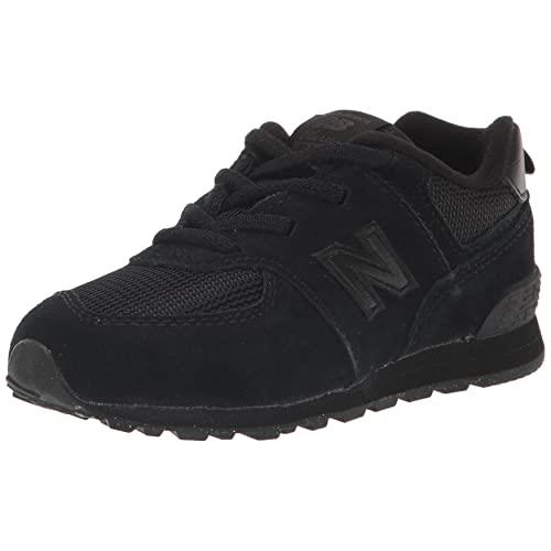 New Balance Unisex-child 574 Core Bungee Sneaker - Choose Sz/col Black/Black