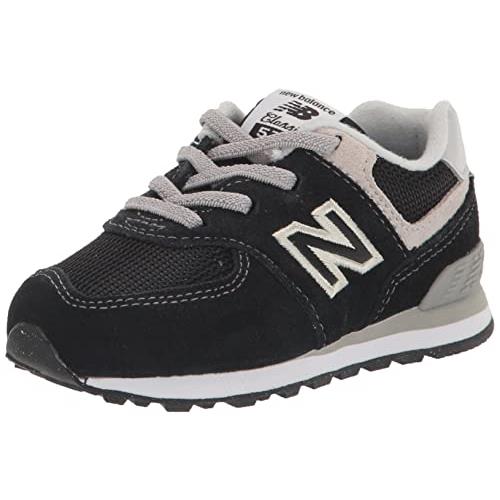 New Balance Unisex-child 574 Core Bungee Sneaker - Choose Sz/col Black/White