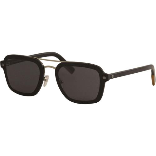 Ermenegildo Zegna EZ0120 01A Shiny Black Smoke Grey Lenses Sunglasses 64mm