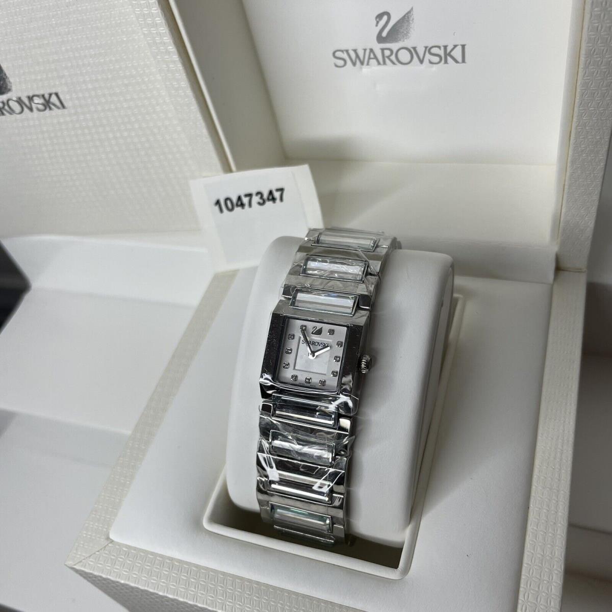 Swarovski Watch Square Crystal Stainless Steel Band Women`s - Retail