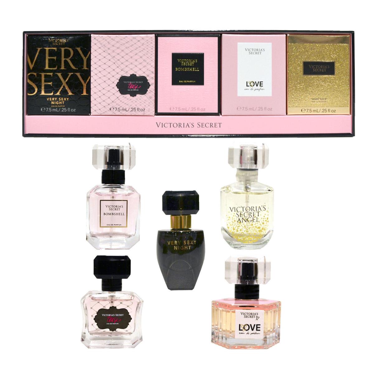 Victoria`s Secret Perfume Gift Set 5 Piece Fragrance Eau De Parfum .25 Oz