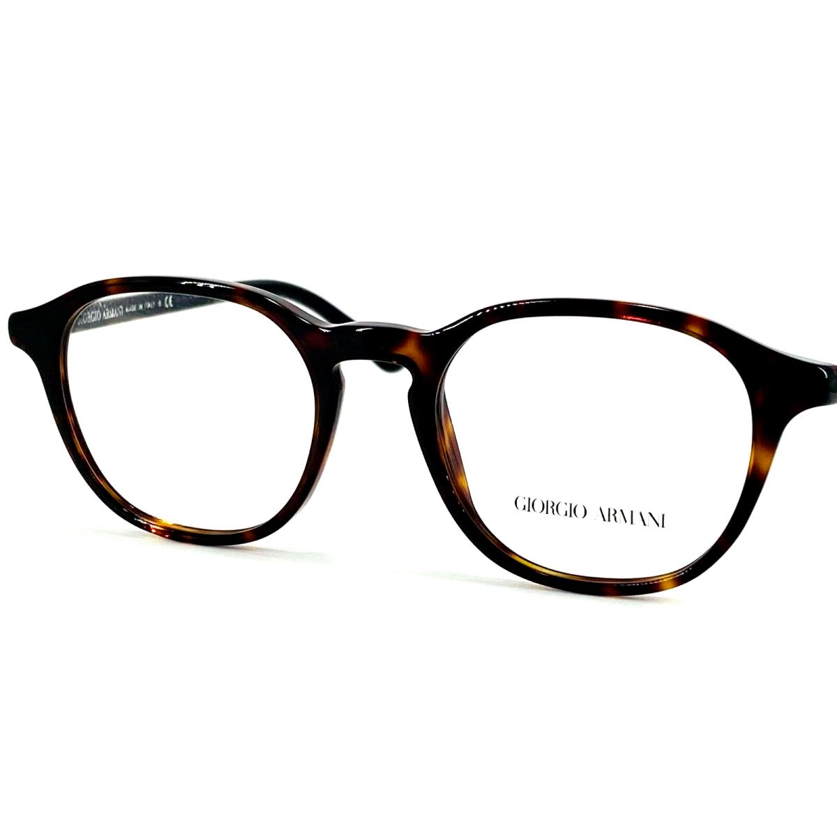 Giorgio Armani AR7144 Men`s Round Plastic Eyeglass Frame 5026 Dark Havana 49-19