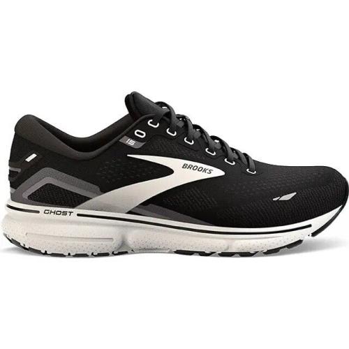 Brooks Ghost 15 Men`s Running Shoes Black Pearl White Sizes 8-15