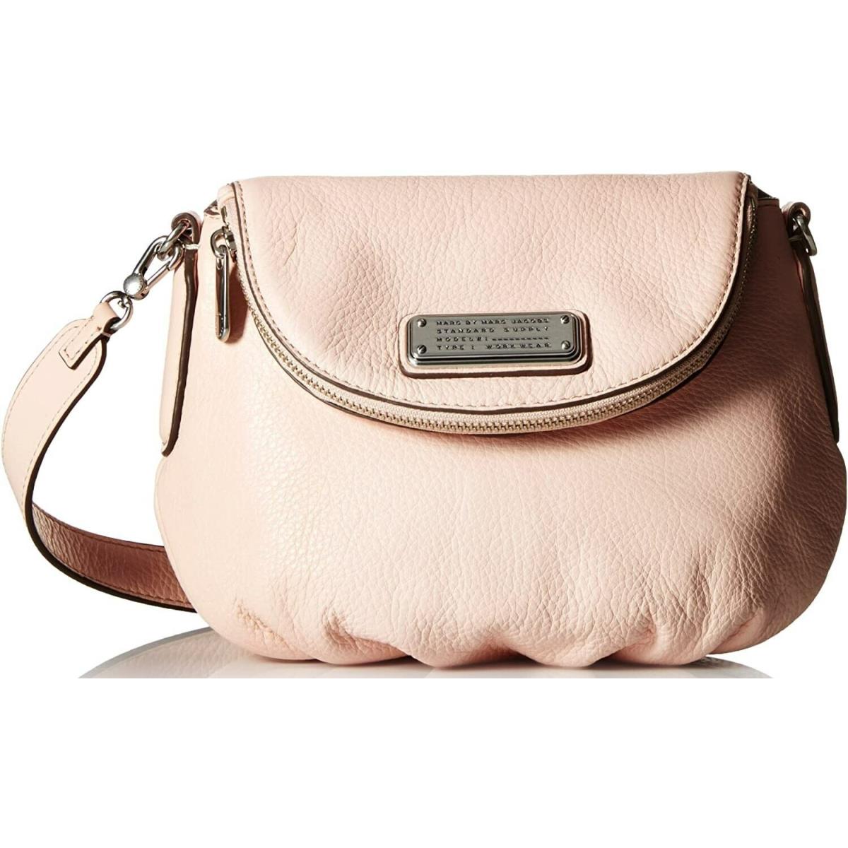 Marc Jacobs Q Mini Natasha Pearl Blush Pink Leather Crossbody Bag