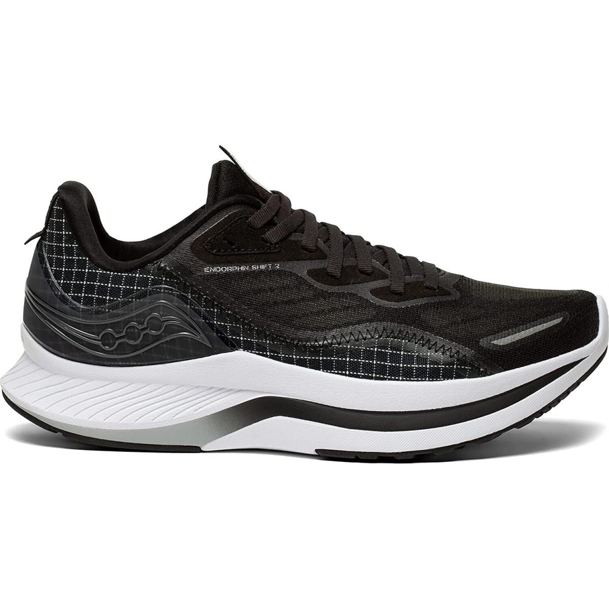 Saucony Women`s S10689-10 Endorphin Shift 2 Running Sneaker Shoes Black/white